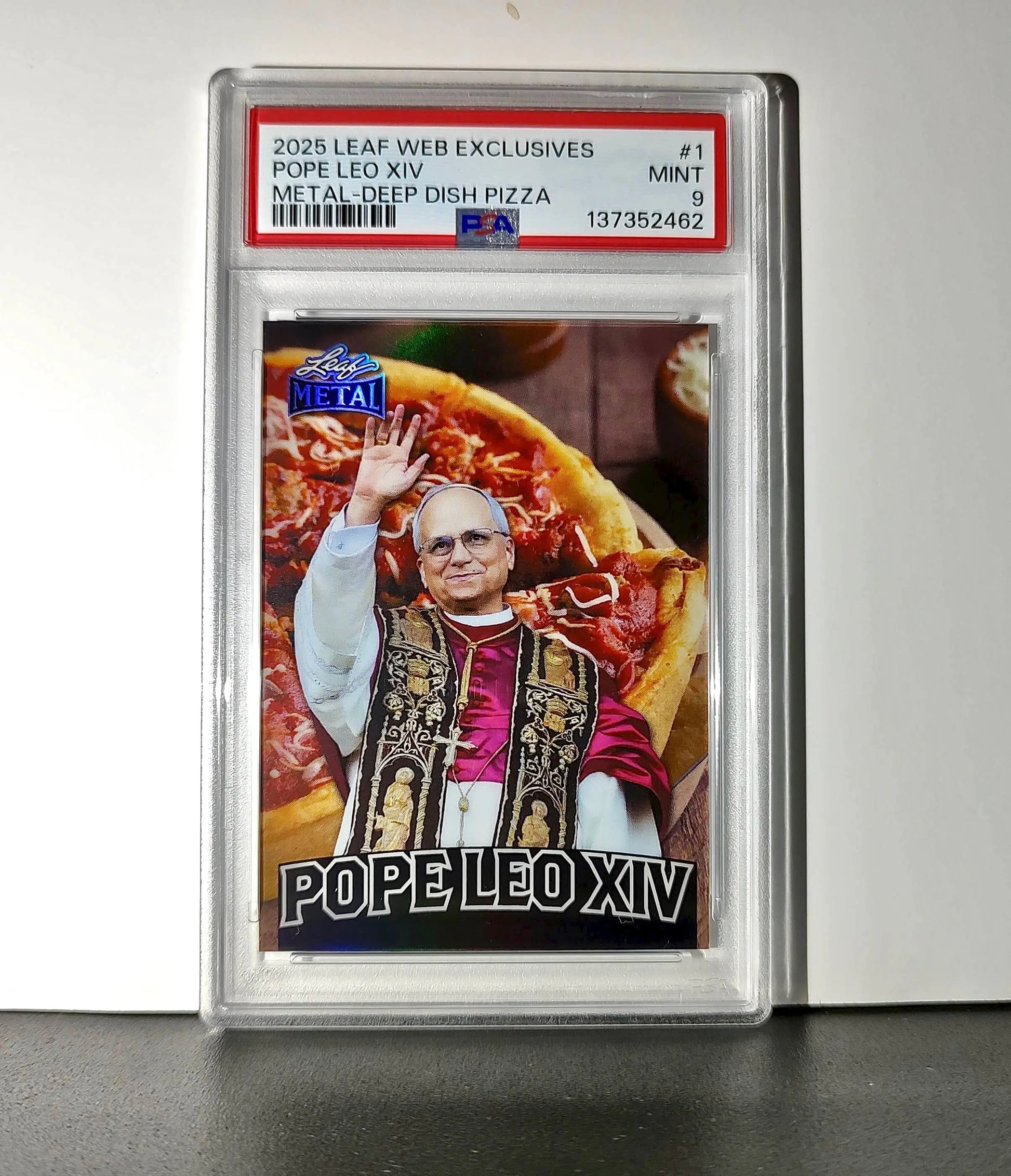 2025 Leaf Metal Pope Leo XIV 2/569 #1 Deep Dish Pizza Variant PSA 9 Mint - Other