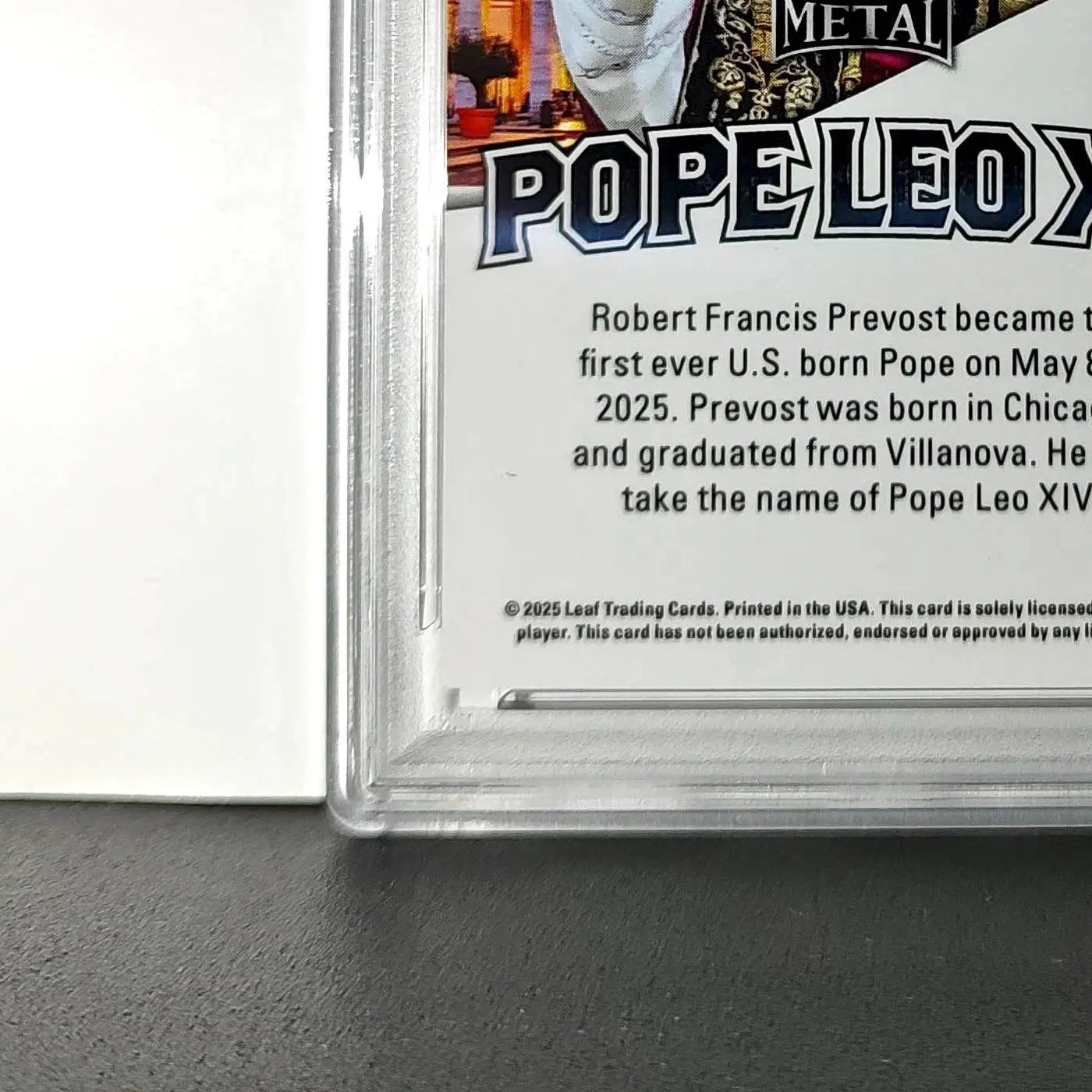 2025 Leaf Metal Pope Leo XIV 2/569 #1 Deep Dish Pizza Variant PSA 9 Mint - Other