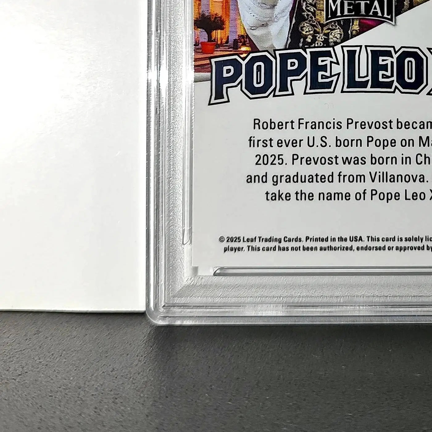 2025 Leaf Metal Pope Leo XIV 29/583 #1 Snow Variant PSA 9 Mint - Other