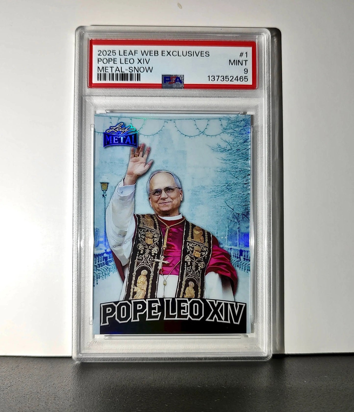 2025 Leaf Metal Pope Leo XIV 29/583 #1 Snow Variant PSA 9 Mint - Other
