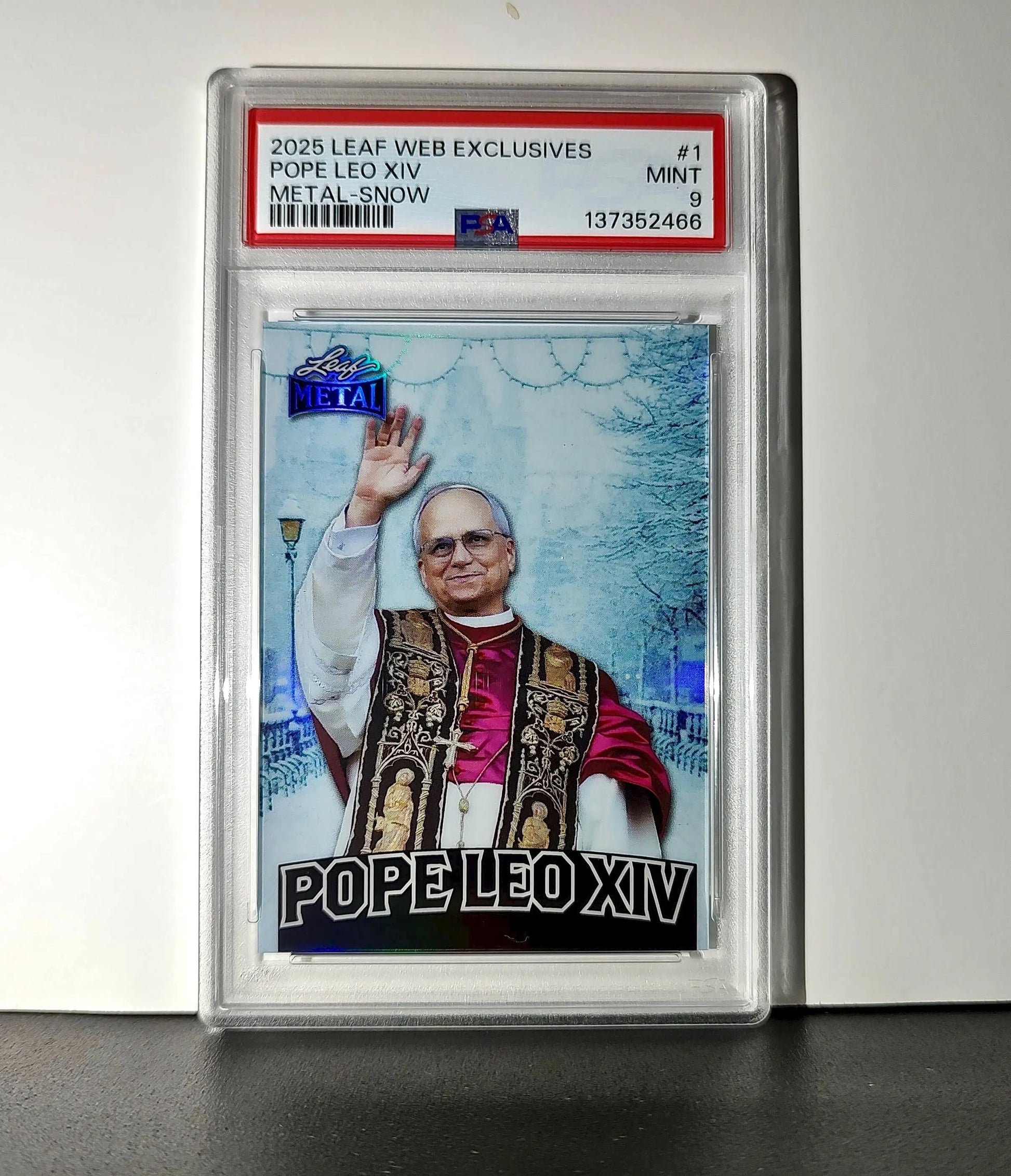 2025 Leaf Metal Pope Leo XIV 30/583 #1 Snow Variant PSA 9 Mint - Other