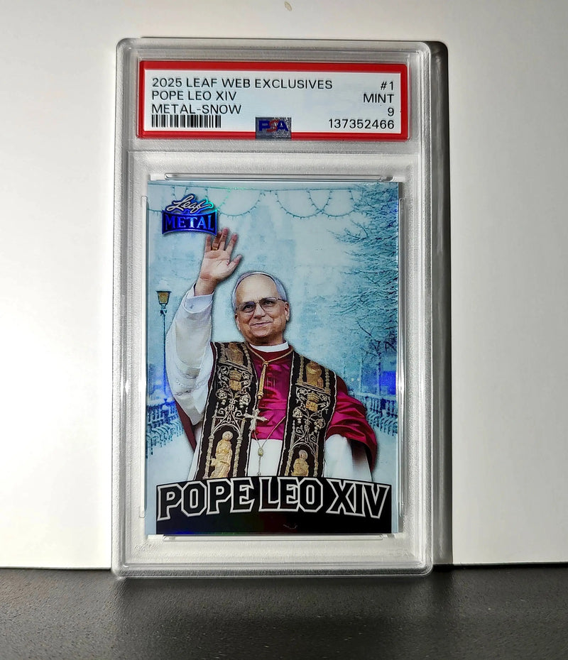 2025 Leaf Metal Pope Leo XIV 30/583 #1 Snow Variant PSA 9 Mint - Other
