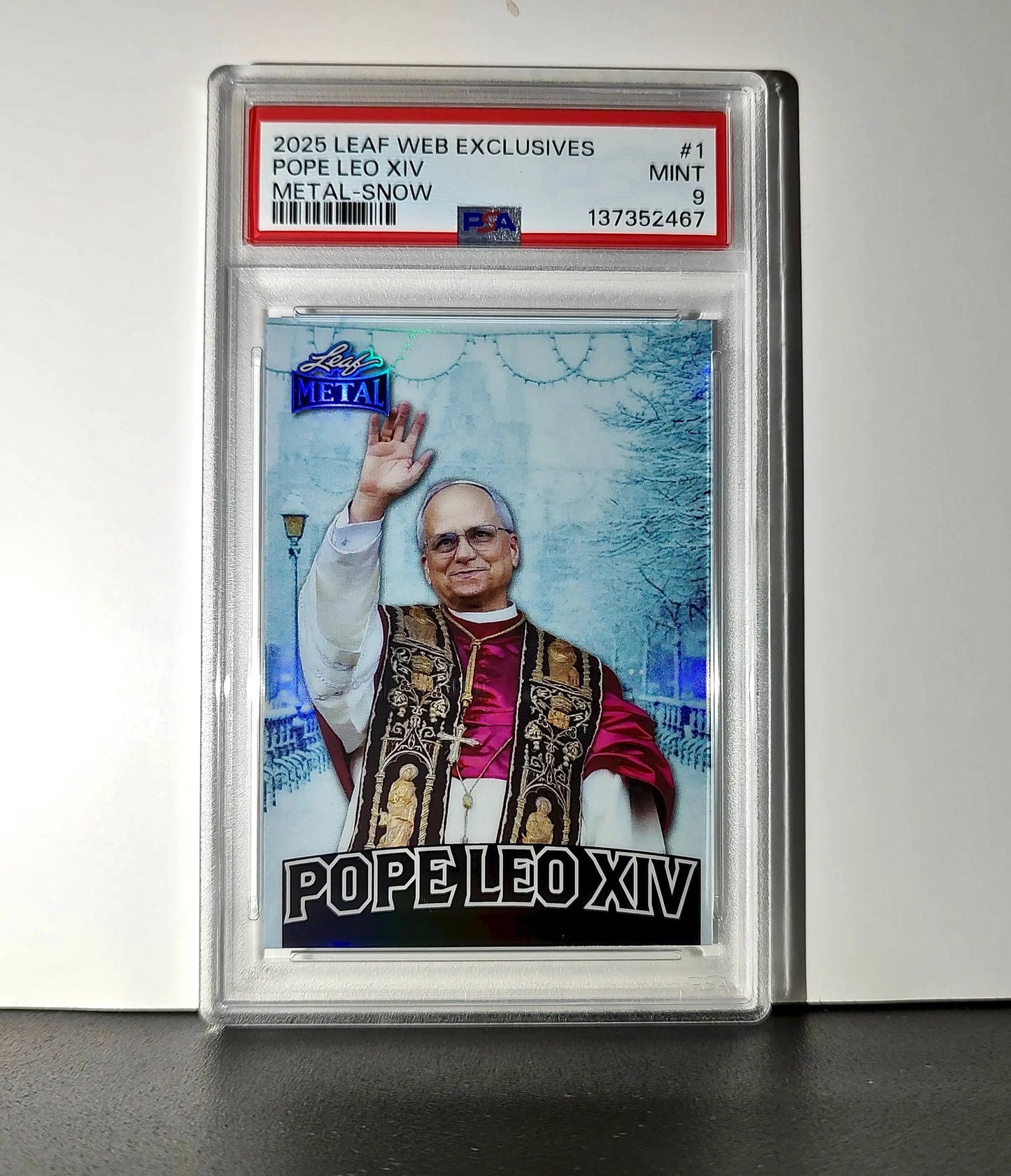 2025 Leaf Metal Pope Leo XIV 31/583 #1 Snow Variant PSA 9 Mint - Other