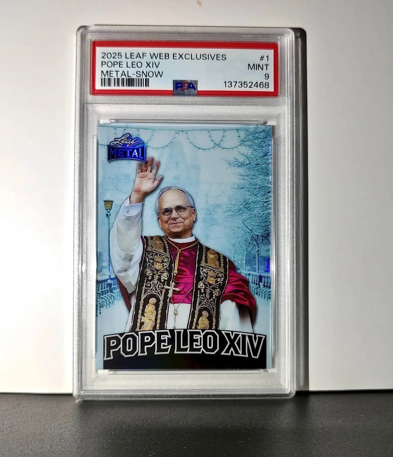 2025 Leaf Metal Pope Leo XIV 33/583 #1 Snow Variant PSA 9 Mint - Other