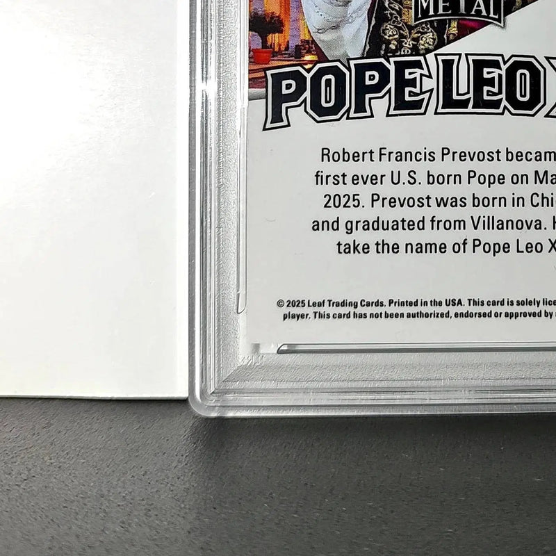 2025 Leaf Metal Pope Leo XIV 33/583 #1 Snow Variant PSA 9 Mint - Other