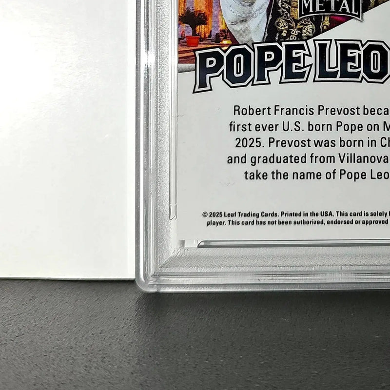 2025 Leaf Metal Pope Leo XIV 44/529 #1 Hot Dog Variant PSA 9 Mint - Other