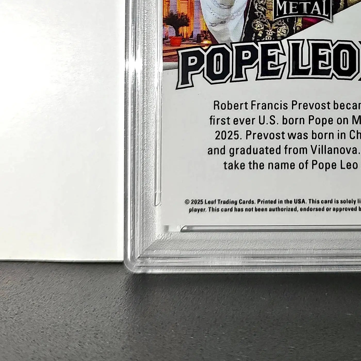 2025 Leaf Metal Pope Leo XIV 45/529 #1 Hot Dog Variant PSA 9 Mint - Other