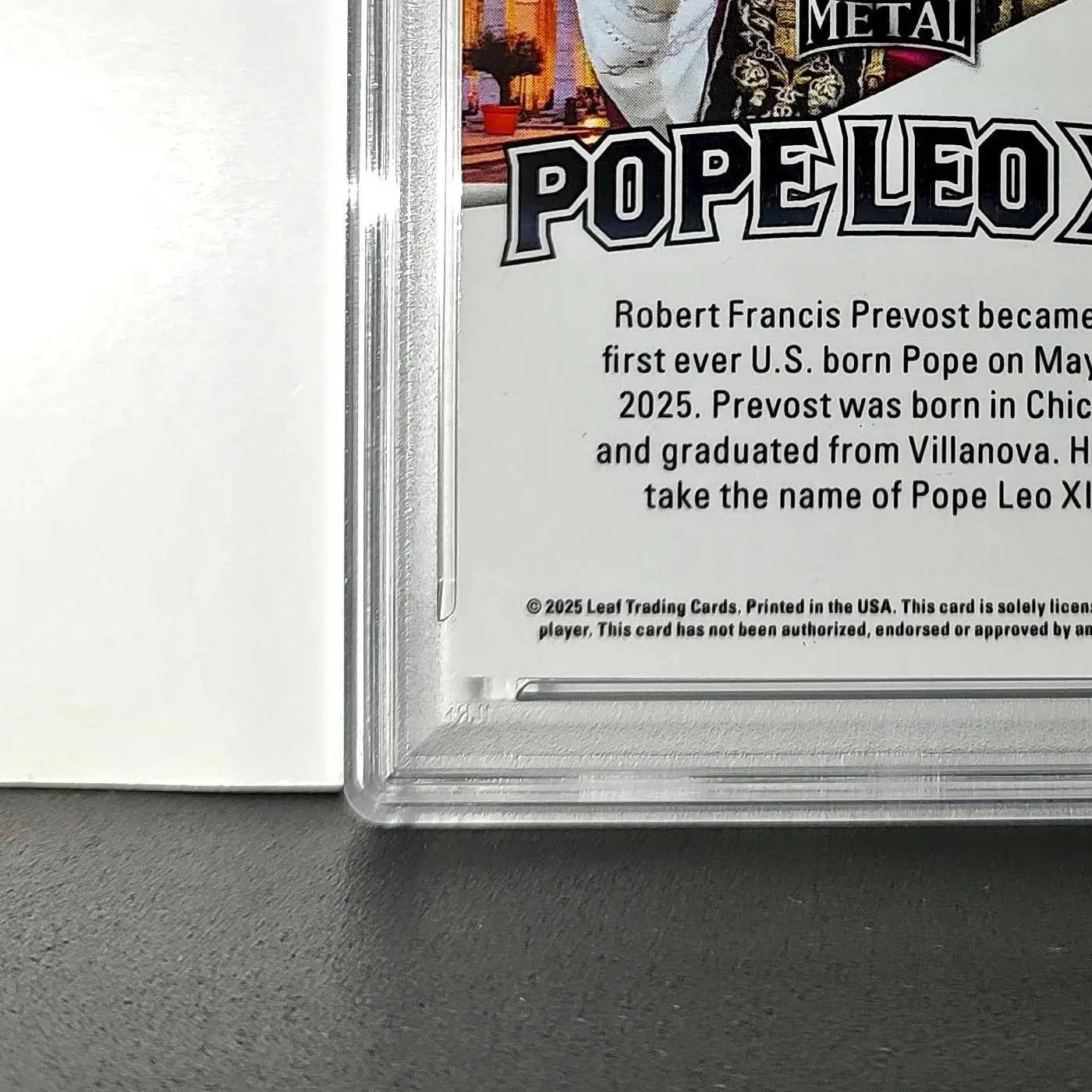 2025 Leaf Metal Pope Leo XIV 46/529 #1 Hot Dog Variant PSA 9 Mint - Other