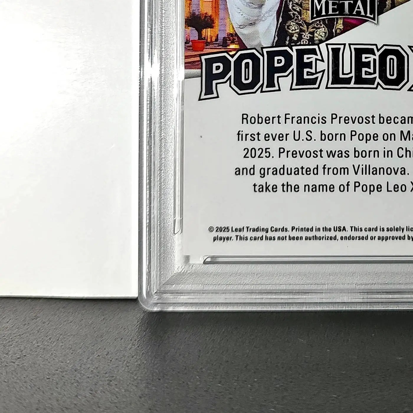 2025 Leaf Metal Pope Leo XIV 98/529 #1 Hot Dog Variant PSA 8 NM-Mint - Other