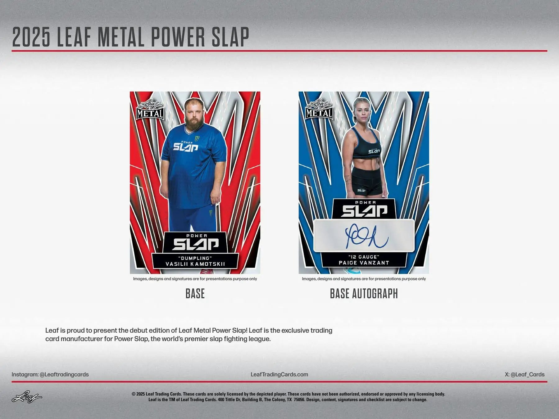 2025 Leaf Metal Power Slap Hobby Box | Columbia Sports Cards - Sports Card Hobby Boxes