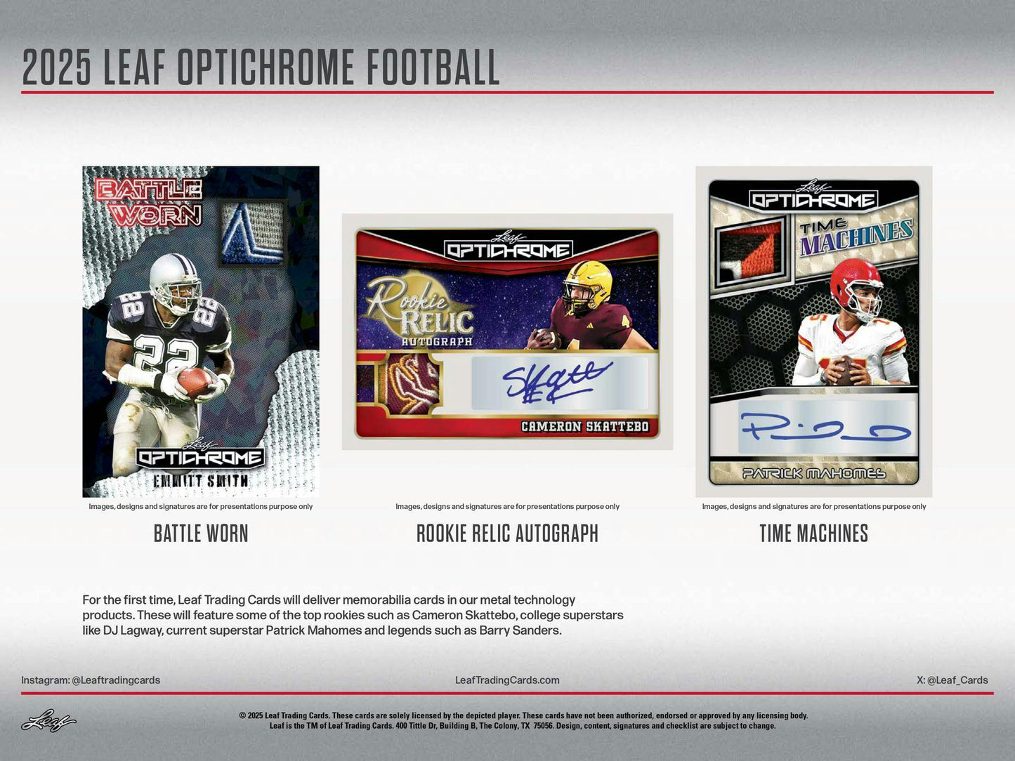 2025 Leaf Optichrome Football Hobby Box | Columbia Sports Cards