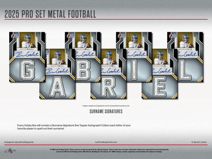 2025 Leaf Pro Set Metal Football Hobby Box