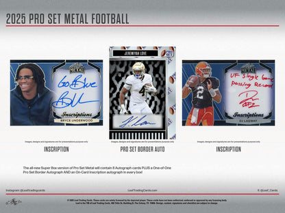 2025 Leaf Pro Set Metal Football Hobby Box