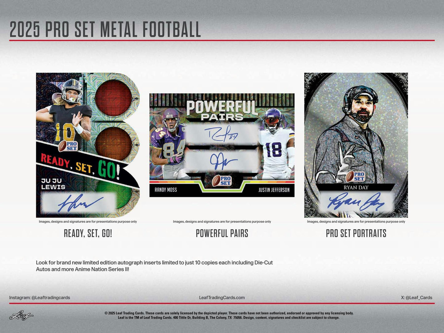 2025 Leaf Pro Set Metal Football Hobby Box