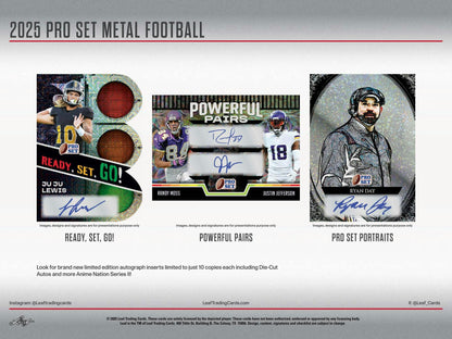 2025 Leaf Pro Set Metal Football Hobby Box