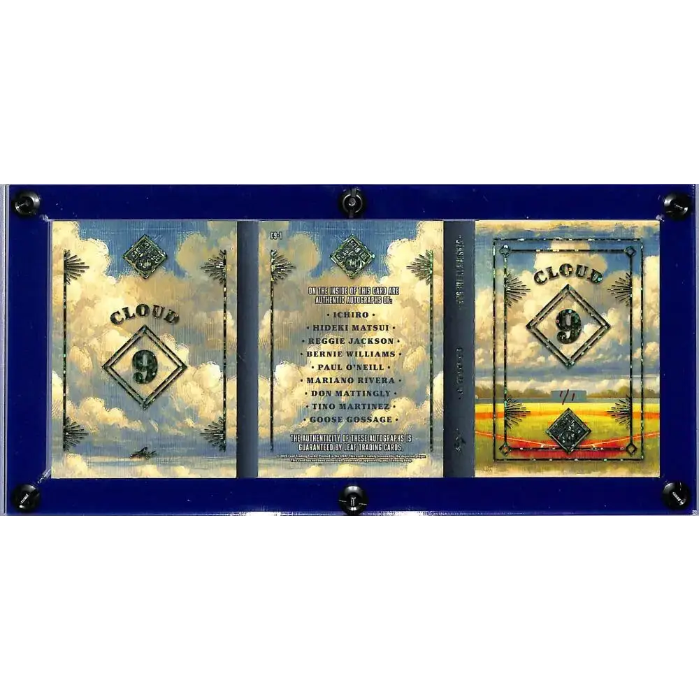 2025 Leaf Seasons In The Sun Cloud 9 #C9-1 Yankees EX Excellent Auto 1/1 New York Yankees - Baseball Card Single
