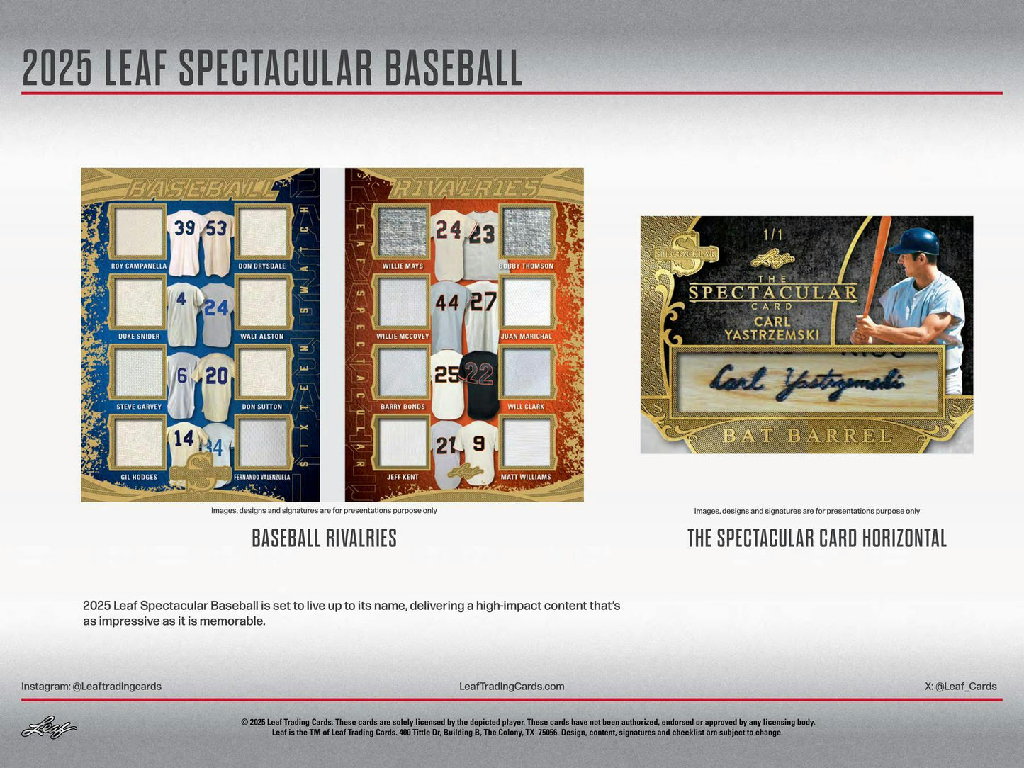 2025 Leaf Spectacular Baseball Hobby Box | Columbia Sports Cards
