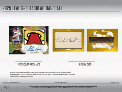 2025 Leaf Spectacular Baseball Hobby Box | Columbia Sports Cards