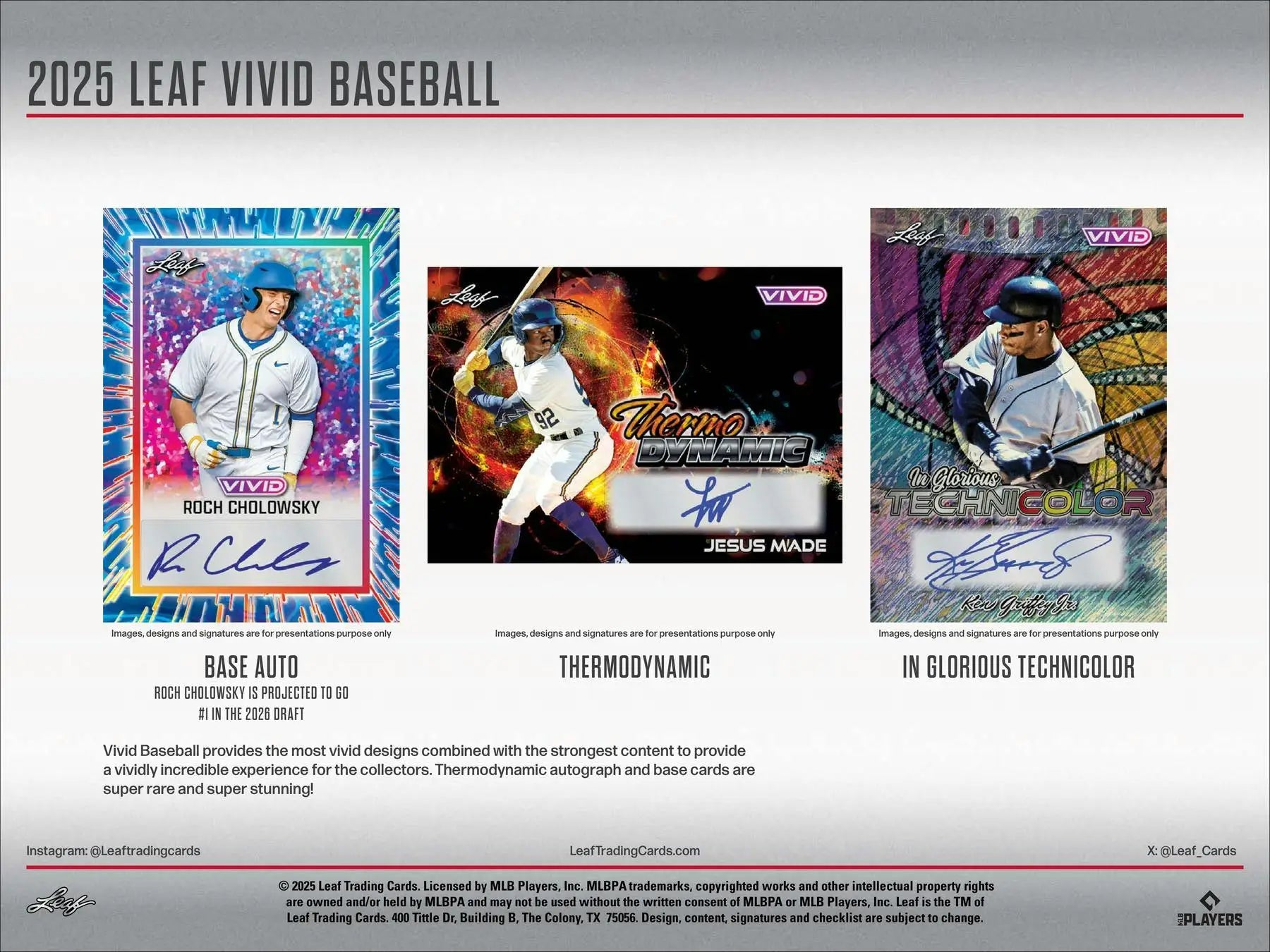 2025 Leaf Vivid Baseball Hobby Jumbo Box | Columbia Sports Cards - Sports Card Hobby Boxes