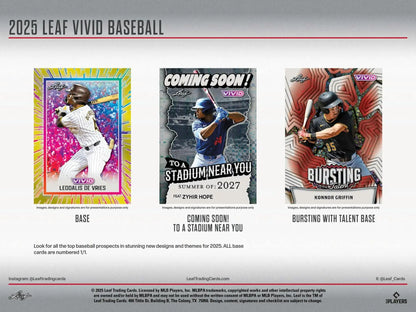 2025 Leaf Vivid Baseball Hobby Jumbo Box | Columbia Sports Cards - Sports Card Hobby Boxes