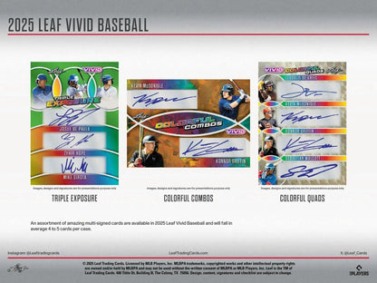 2025 Leaf Vivid Baseball Hobby Jumbo Box | Columbia Sports Cards - Sports Card Hobby Boxes