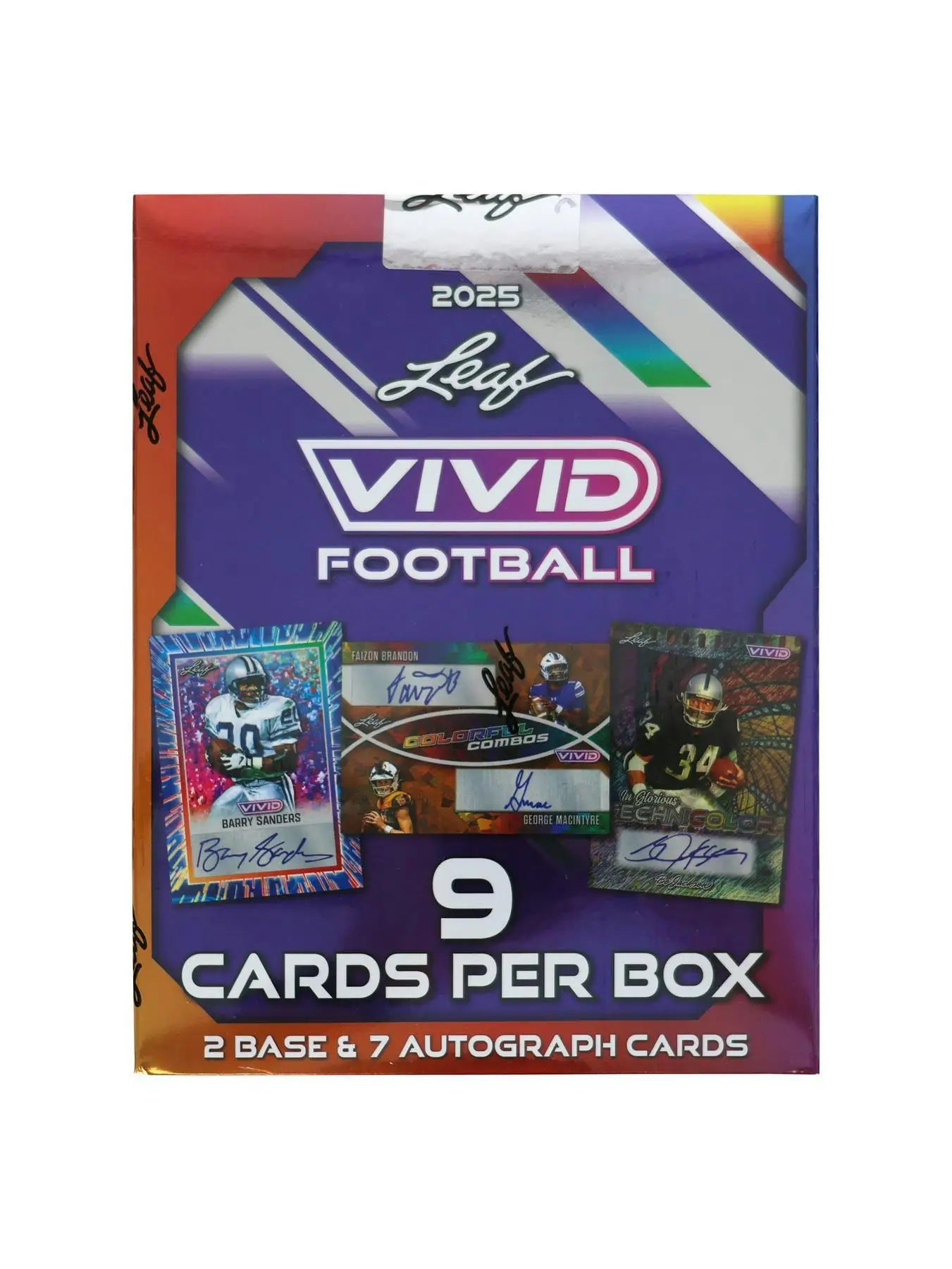 2025 Leaf Vivid Football Hobby Box | Columbia Sports Cards - Sports Card Hobby Boxes