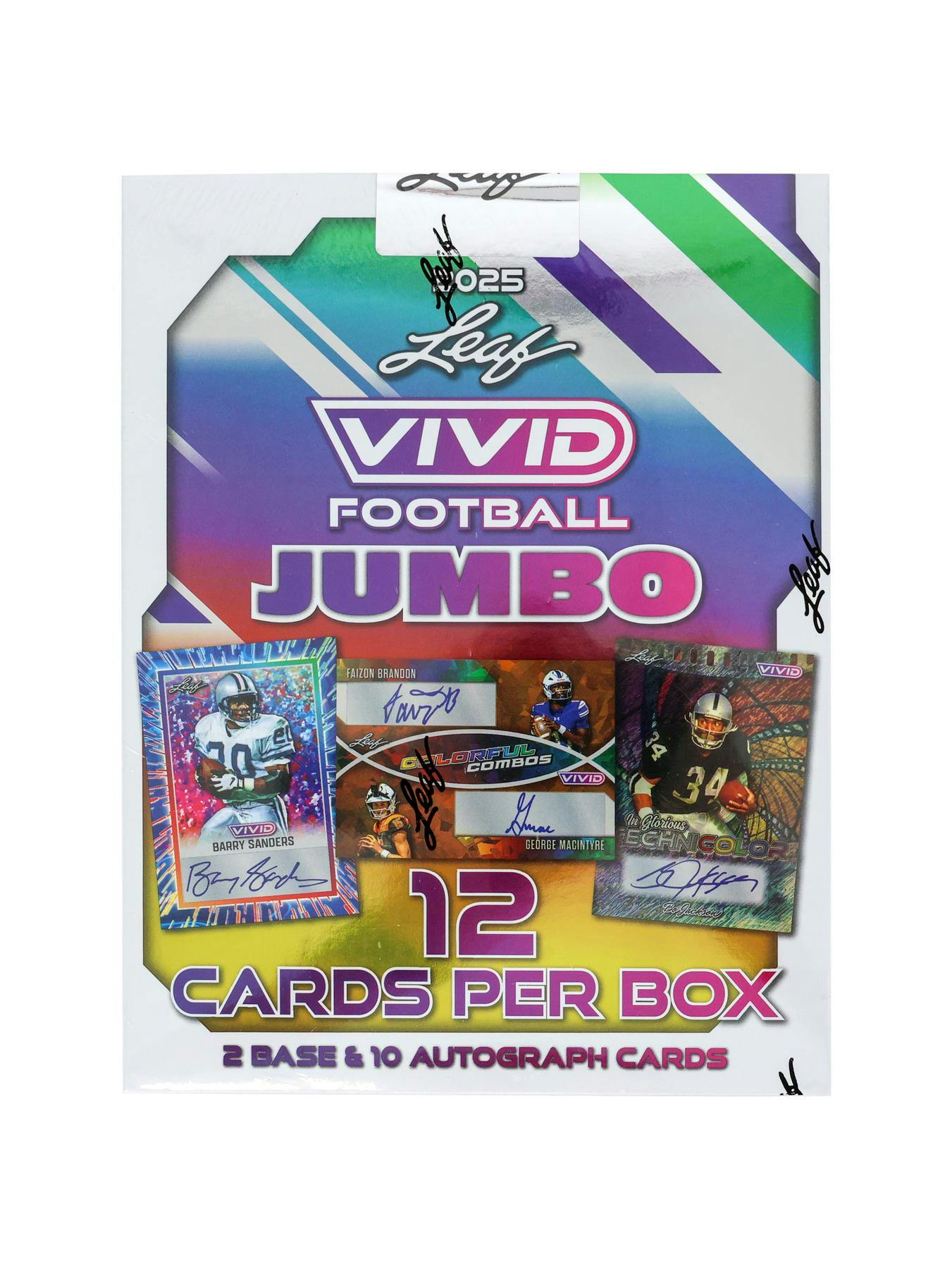 2025 Leaf Vivid Football Hobby Jumbo Box | Columbia Sports Cards