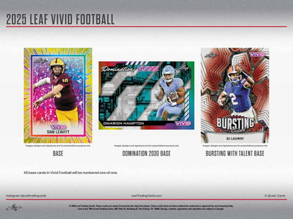 2025 Leaf Vivid Football Hobby Jumbo Box | Columbia Sports Cards