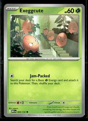 2025 Mega Evolution Exeggcute #004/132 Base Common NM - Pokémon Card Single