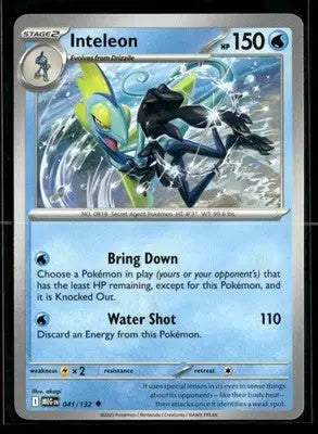 2025 Mega Evolution Inteleon #041/132 Base Uncommon NM - Pokémon Card Single