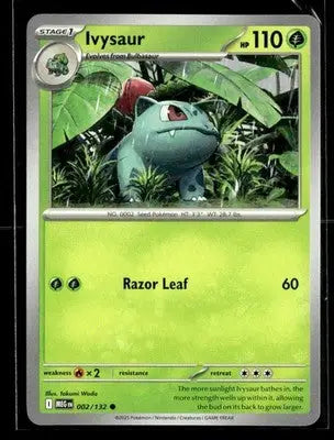 2025 Mega Evolution Ivysaur #002/132 Base Common NM - Pokémon Card Single