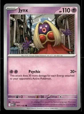 2025 Mega Evolution Jynx #057/132 Base Common NM - Pokémon Card Single