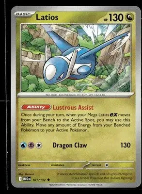 2025 Mega Evolution Latios #101/132 Base Uncommon NM - Pokémon Card Single