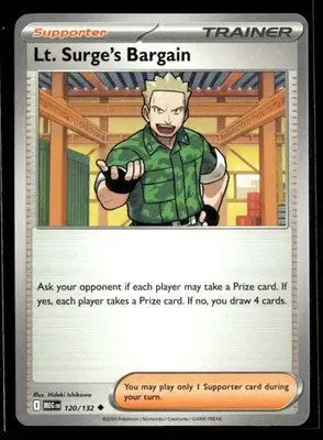 2025 Mega Evolution Lt. Surge’s Bargain #120/132 Base Uncommon NM - Pokémon Card Single