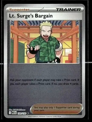 2025 Mega Evolution Lt. Surge’s Bargain #120/132 Reverse Holo Uncommon NM - Pokémon Card Single