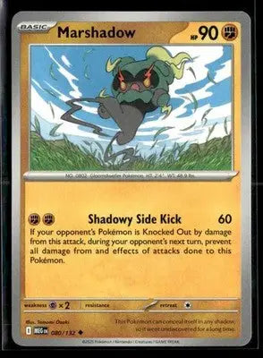 2025 Mega Evolution Marshadow #080/132 Base Uncommon NM - Pokémon Card Single