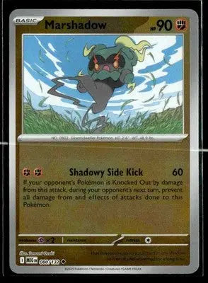 2025 Mega Evolution Marshadow #080/132 Reverse Holo Uncommon NM - Pokémon Card Single