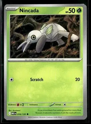 2025 Mega Evolution Nincada #016/132 Base Common NM - Pokémon Card Single