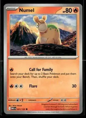 2025 Mega Evolution Numel #021/132 Base Common NM - Pokémon Card Single