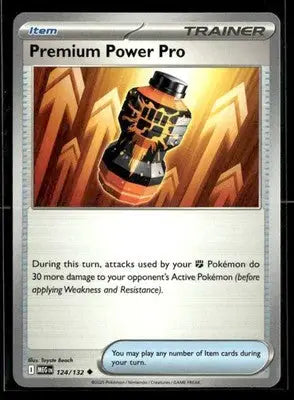2025 Mega Evolution Premium Power Pro #124/132 Base Uncommon NM - Pokémon Card Single