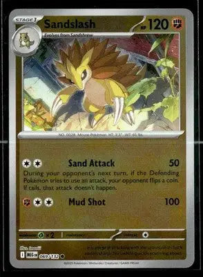 2025 Mega Evolution Sandslash #069/132 Reverse Holo Common NM - Pokémon Card Single