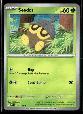 2025 Mega Evolution Seedot #013/132 Base Common NM - Pokémon Card Single