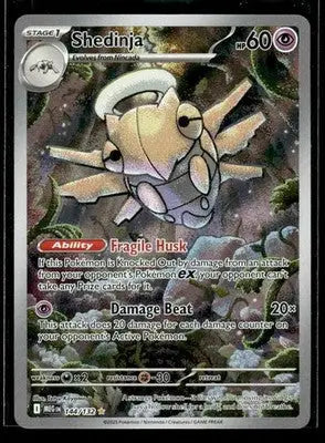 2025 Mega Evolution Shedinja #144/132 Illustration Rare NM - Pokémon Card Single