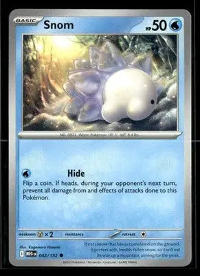 2025 Mega Evolution Snom #042/132 Base Common NM - Pokémon Card Single