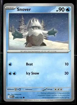 2025 Mega Evolution Snover #035/132 Base Common NM - Pokémon Card Single