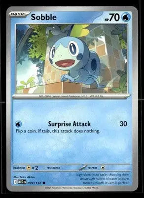 2025 Mega Evolution Sobble #039/132 Base Common NM - Pokémon Card Single