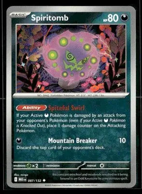 2025 Mega Evolution Spiritomb #087/132 Base Common NM - Pokémon Card Single