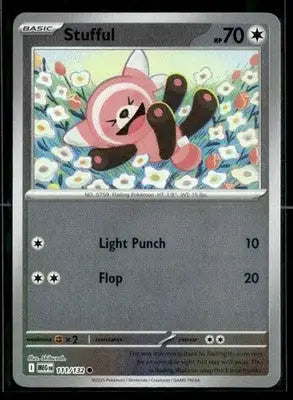2025 Mega Evolution Stufful #111/132 Reverse Holo Common NM - Pokémon Card Single