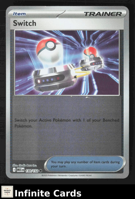 2025 Mega Evolution Switch #MEG 130/132 Reverse Holo Common NM - Pokémon Card Single