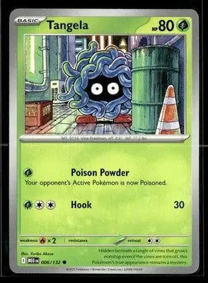 2025 Mega Evolution Tangela #006/132 Base Common NM - Pokémon Card Single